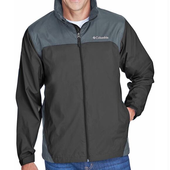 Columbia Great Lakes Rain Jacket.  Black and gray.  Men’s size L jacket - Picture 1 of 4